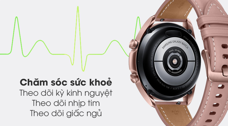 Đồng hồ Samsung Galaxy Watch 3 41mm chăm sóc sức khoẻ người dùng 24/24