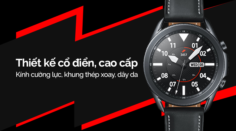 Đồng hồ thông minh Samsung Galaxy Watch 3 LTE 41mm có thiết kế cổ điển, cao cấp