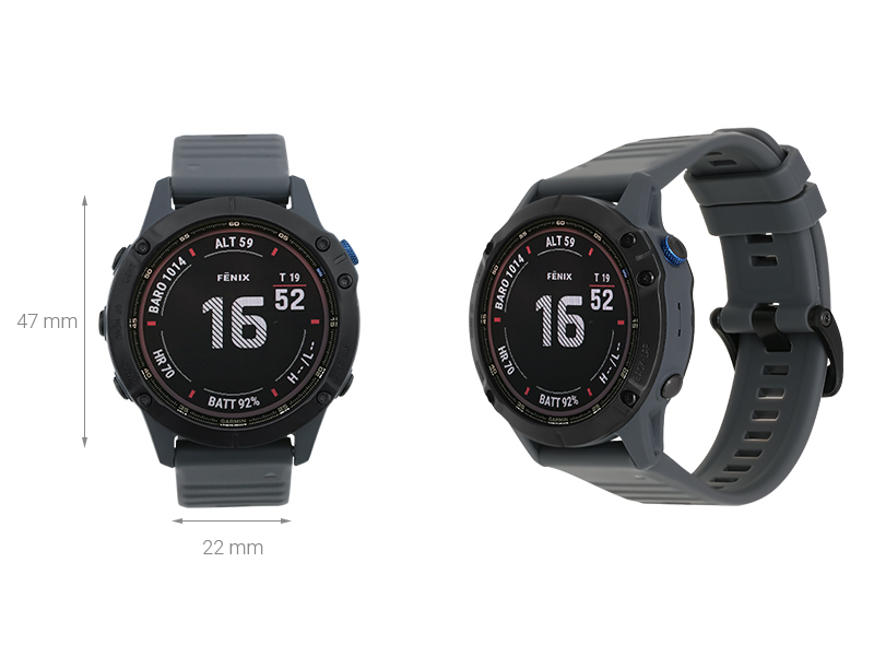 Đồng hồ thông minh Garmin Fenix 6 Pro Solar dây silicone