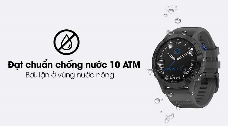 Đồng hồ thông minh Garmin Fenix 6 Pro Solar 47mm Xám