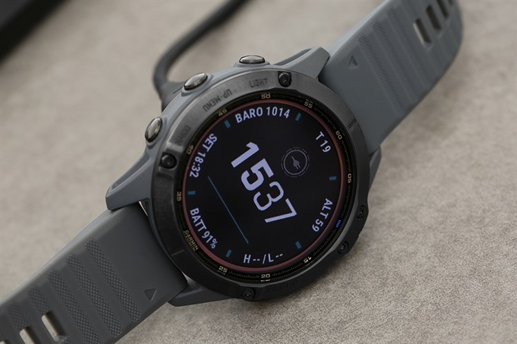 Đồng hồ thông minh Garmin Fenix 6 Pro Solar 47mm Xám Màu Xám