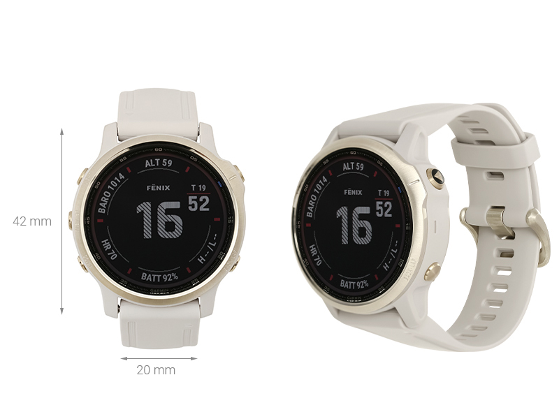 Đồng hồ thông minh Garmin Fenix 6S Pro Solar dây silicone