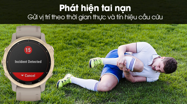 Đồng hồ thông minh Garmin Fenix 6S Pro Solar 42mm Xám