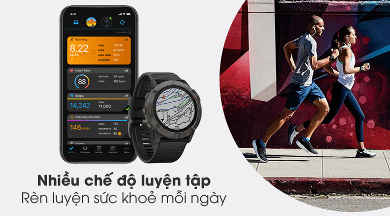 Đồng hồ thông minh Garmin Fenix 6X Sapphire 51mm Đen