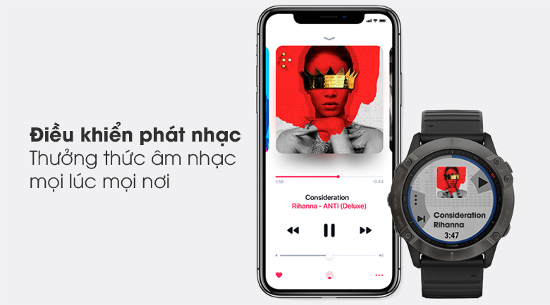 Đồng hồ thông minh Garmin Fenix 6X Sapphire 51mm Đen