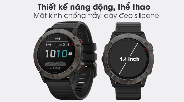 Đồng hồ thông minh Garmin Fenix 6X Sapphire 51mm Đen