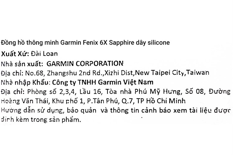 Đồng hồ thông minh Garmin Fenix 6X Sapphire 51mm Đen Màu Đen