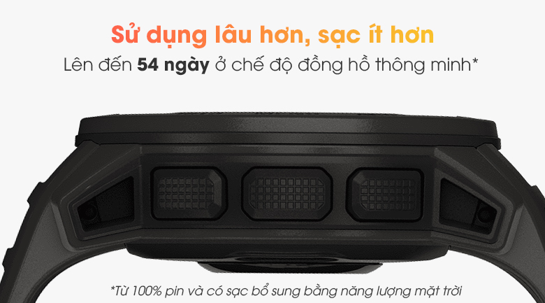 Đồng hồ thông minh Garmin Instinct Solar dây silicone đen