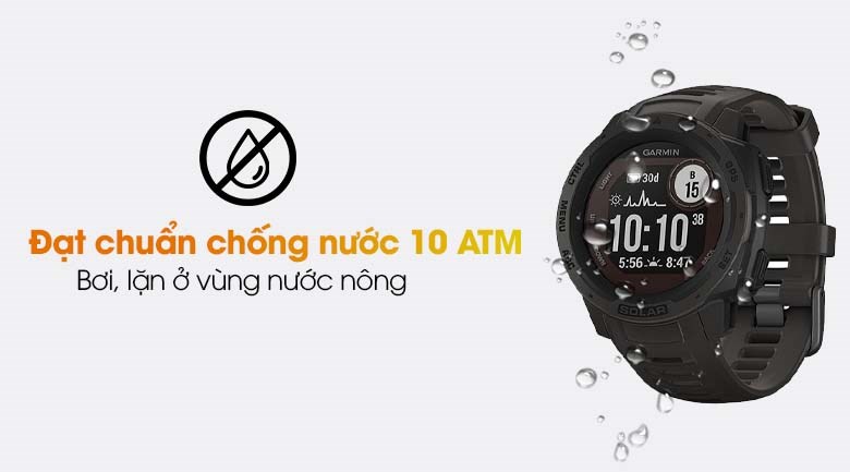Đồng hồ thông minh Garmin Instinct Solar 45mm Đen
