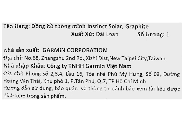 Đồng hồ thông minh Garmin Instinct Solar 45mm Đen Màu Đen