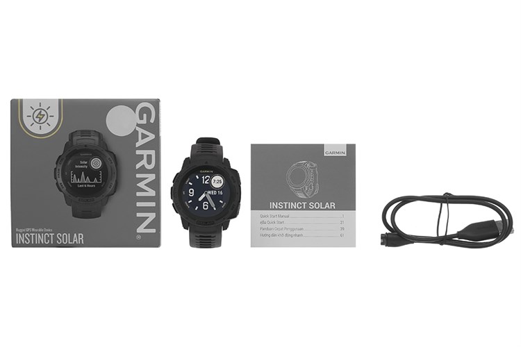 Đồng hồ thông minh Garmin Instinct Solar 45mm Đen Màu Đen