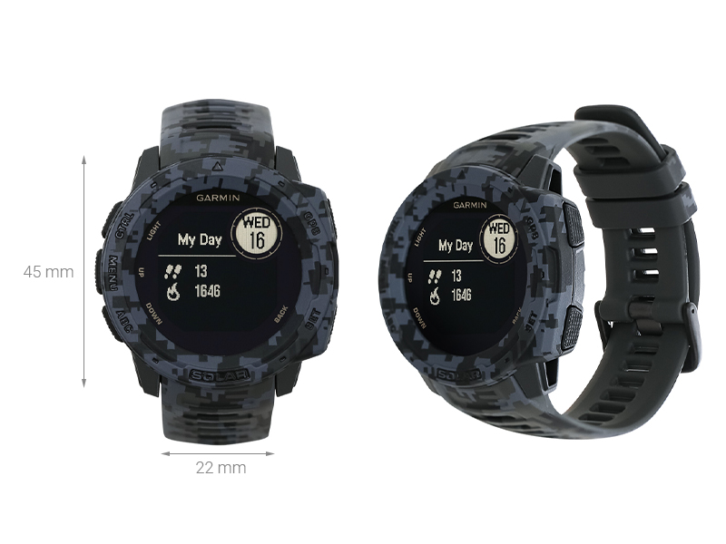 Đồng hồ thông minh Garmin Instinct Solar 45mm Xám