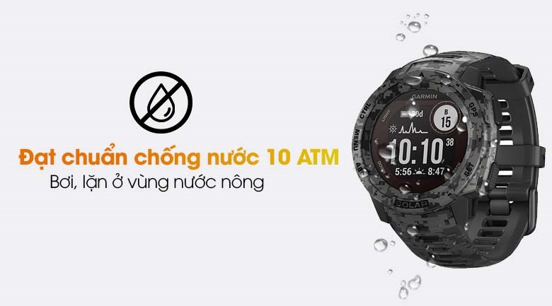 Đồng hồ thông minh Garmin Instinct Solar 45mm Xám