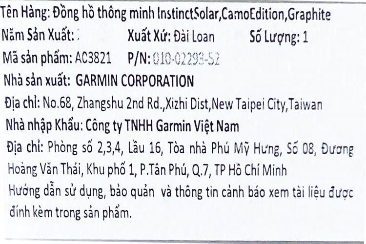 Đồng hồ thông minh Garmin Instinct Solar 45mm Xám Màu Xám