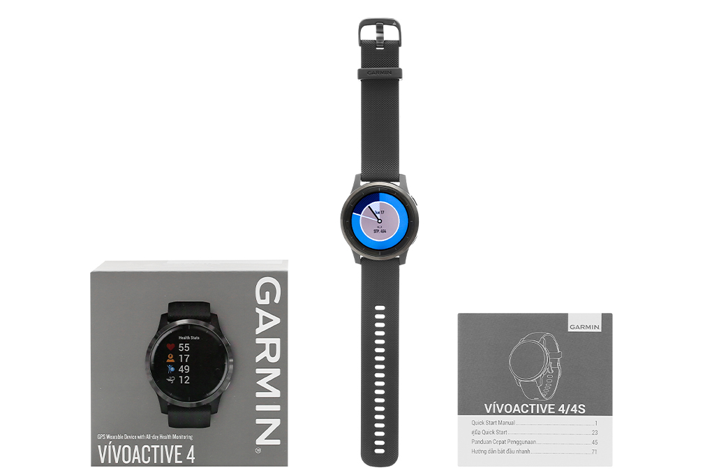 Đồng hồ thông minh Garmin Vivoactive 4 45mm Đen Màu Đen