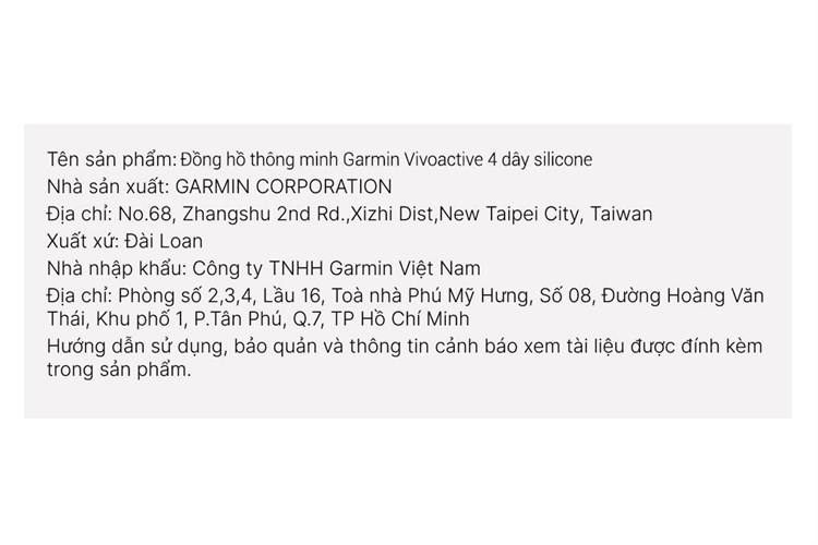 Đồng hồ thông minh Garmin Vivoactive 4 45mm Đen Màu Đen