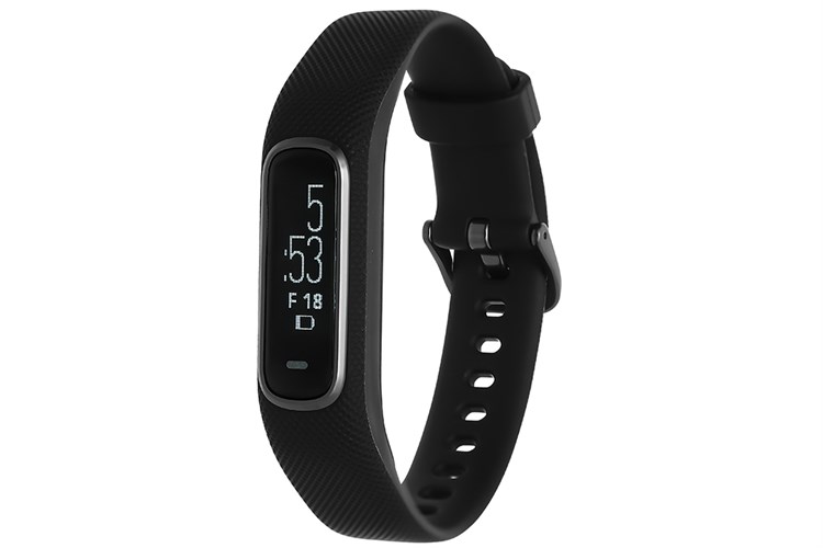 Vòng đeo tay thông minh Garmin Vivosmart 4 dây silicone Màu Đen