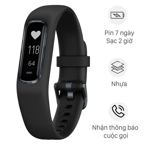 Vòng Đeo Tay Thông Minh Garmin Vivosmart 4 Dây Silicone