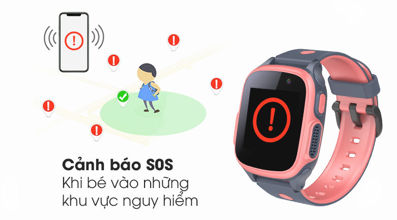 Đồng hồ định vị trẻ em 4G Abardeen T3 Hồng