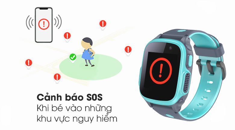 Đồng hồ định vị trẻ em 4G Abardeen T3 Xanh