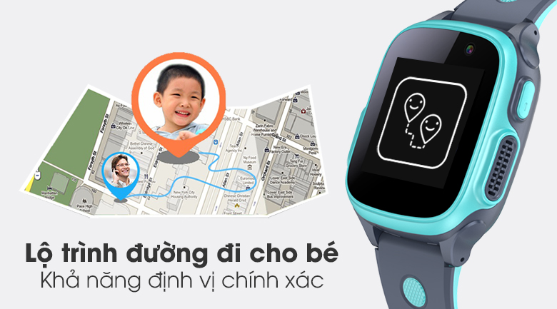 Đồng hồ thông minh trẻ em Abardeen T3 giúp phụ huynh tạo lộ trình đường cho bé dễ dàng di chuyển