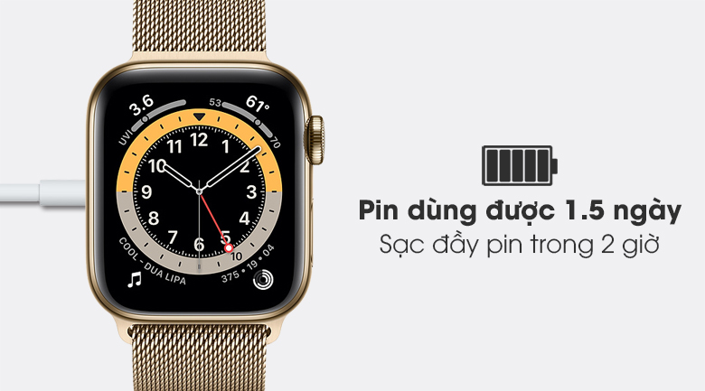 Đồng hồ thông minh Apple Watch S6 LTE 40mm viền thép dây thép