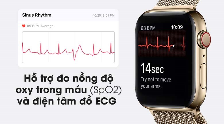 Đồng hồ thông minh Apple Watch S6 LTE 40mm viền thép dây thép