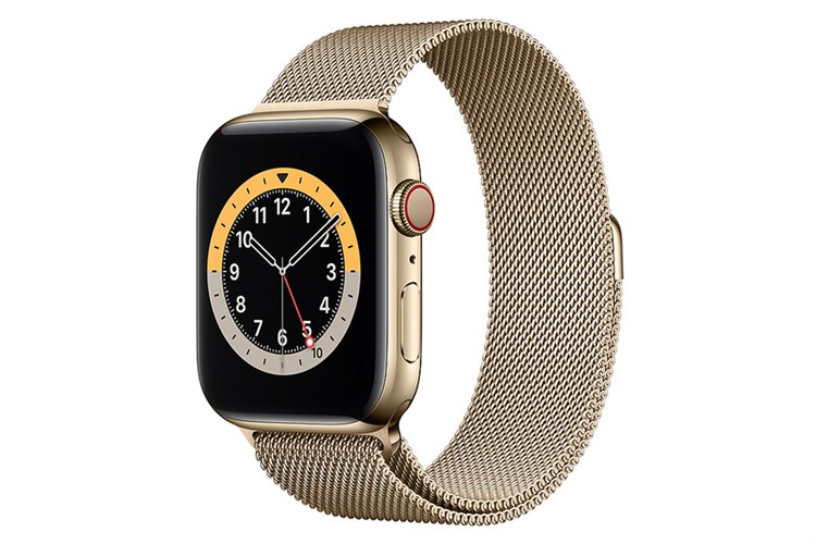 Đồng hồ thông minh Apple Watch S6 LTE 40mm viền thép dây thép Màu Vàng