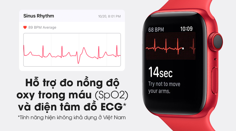 Apple Watch S6 LTE 40mm viền nhôm dây cao su (Product RED) hỗ trợ đo nồng độ oxy trong máu