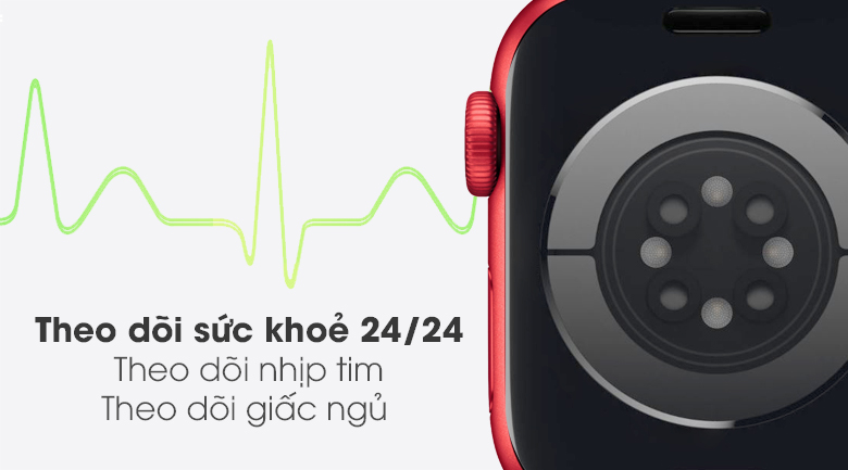 Apple Watch S6 LTE 40mm viền nhôm dây cao su (Product RED) có tính năng theo dõi sức khỏe Apple Watch S6 LTE 40mm viền nhôm dây cao su (Product RED) có tính năng theo dõi sức khỏe