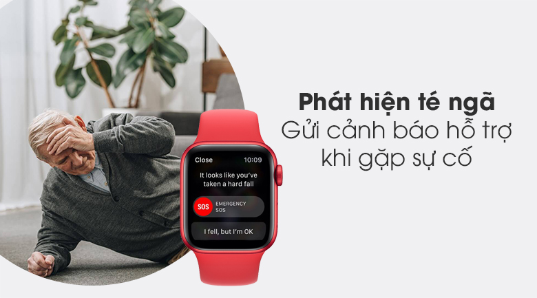 Apple Watch S6 LTE 40mm viền nhôm dây cao su (Product RED) có tính năng phát hiện té ngã
