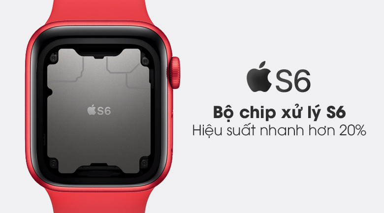 Apple Watch S6 LTE 40mm viền nhôm dây cao su (Product RED) có bộ chip S6
