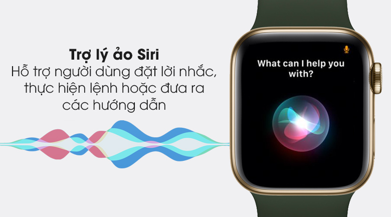 Apple Watch S6 LTE 40mm viền thép dây cao su tiện ích với trợ lý ảo Siri