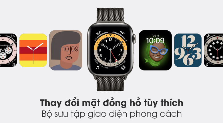 Đồng hồ thông minh Apple Watch S6 LTE 44mm viền thép dây thép