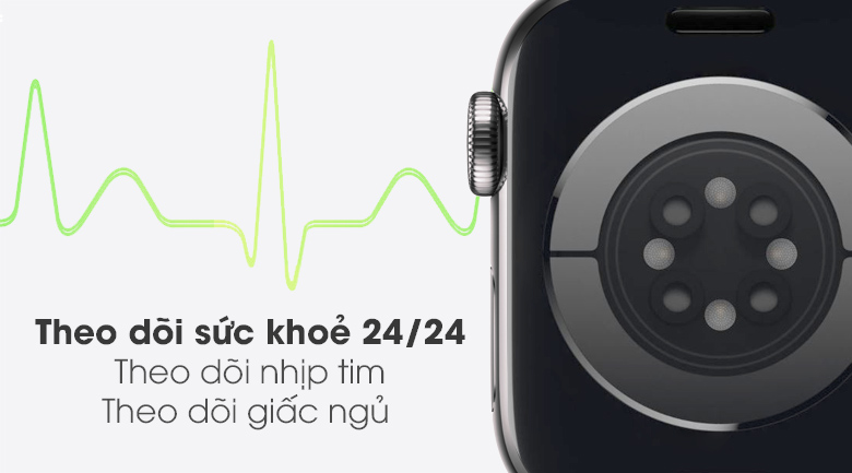 Đồng hồ thông minh Apple Watch S6 LTE 44mm viền thép dây thép
