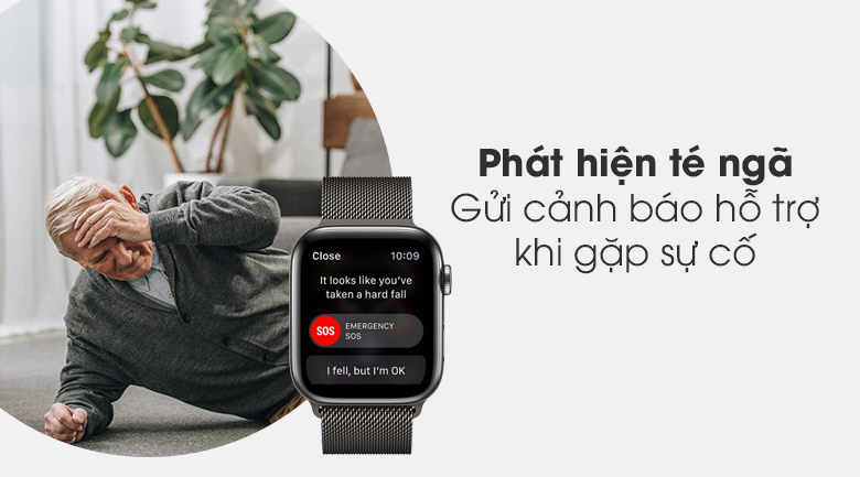 Đồng hồ thông minh Apple Watch S6 LTE 44mm viền thép dây thép