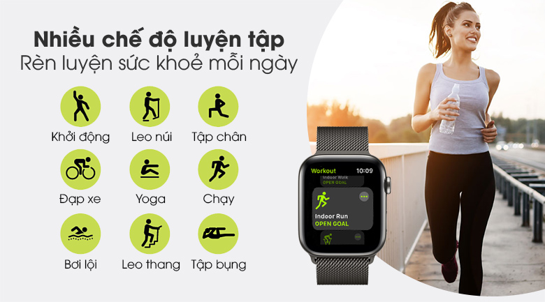 Đồng hồ thông minh Apple Watch S6 LTE 44mm viền thép dây thép