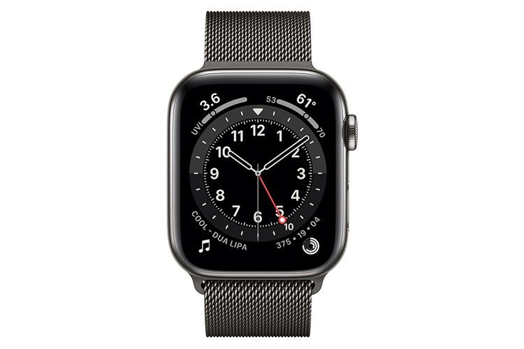 Đồng hồ thông minh Apple Watch S6 LTE 44mm viền thép dây thép Màu Đen