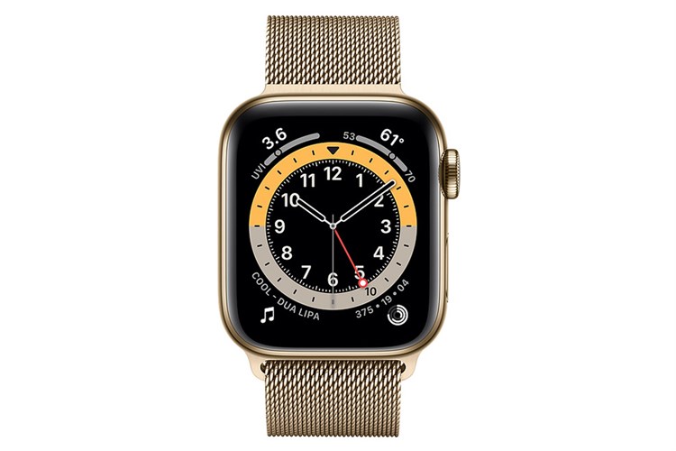Đồng hồ thông minh Apple Watch S6 LTE 44mm viền thép dây thép Màu Vàng