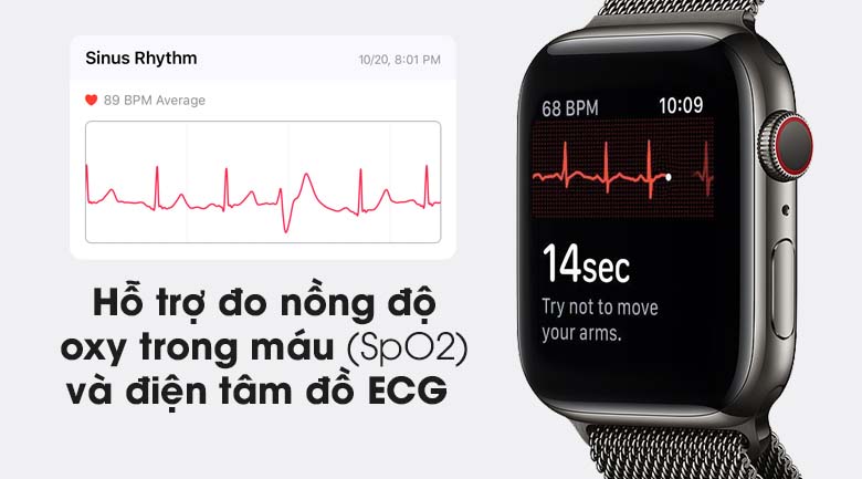 Apple Watch S6 LTE 44mm viền thép dây thép giúp bạn theo dõi sức khỏe tốt hơn