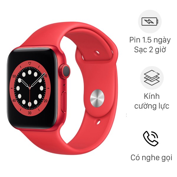 Đồng hồ thông minh Apple Watch S6 40mm viền nhôm dây silicone