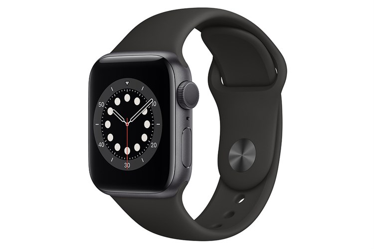 Đồng hồ thông minh Apple Watch S6 40mm viền nhôm dây silicone Màu Đen