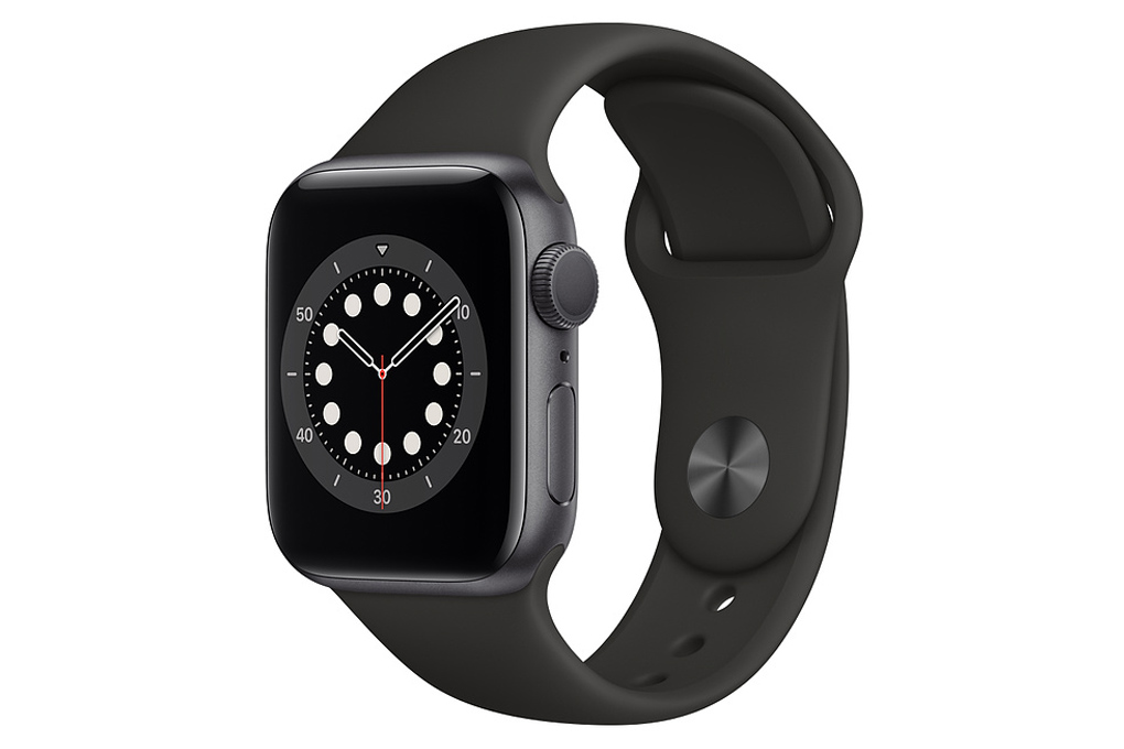 Đồng hồ thông minh Apple Watch S6 40mm viền nhôm dây silicone Màu Đen