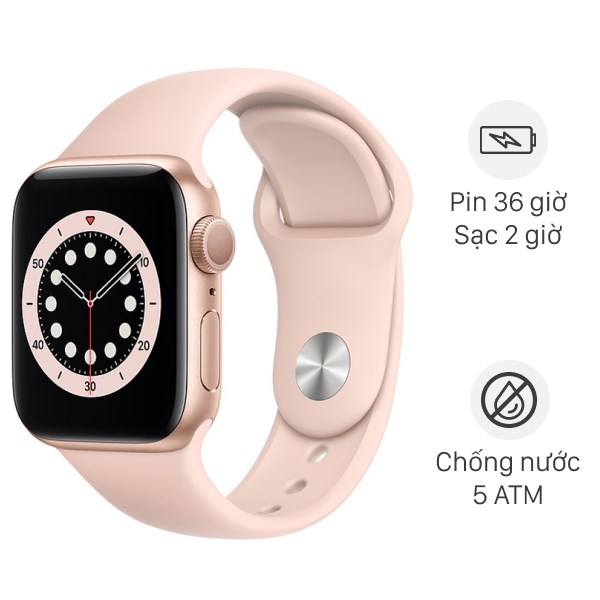 Apple Watch S6 40mm viền nhôm dây cao su