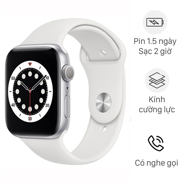 Đồng hồ thông minh Apple Watch S6 40mm viền nhôm dây silicone