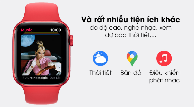 Apple Watch S6 44mm viền nhôm dây cao su với nhiều tính năng tiện ích khác
