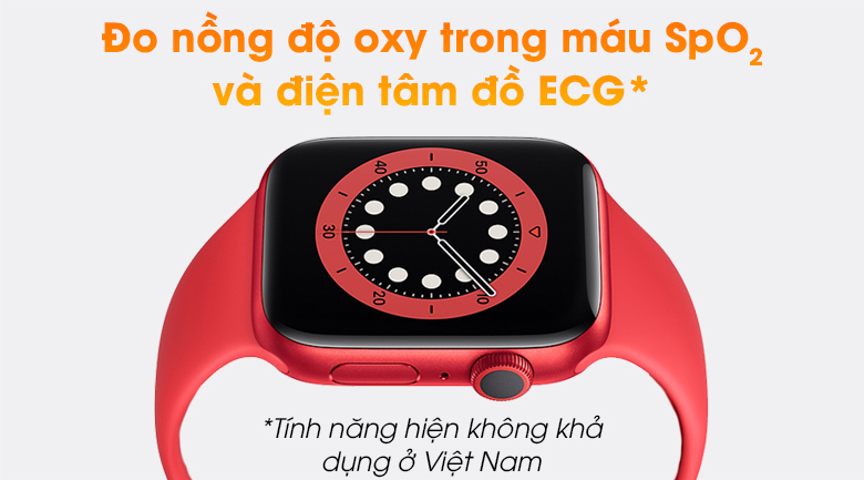 Apple Watch S6 44mm viền nhôm dây cao su có cảm biến hiện đại