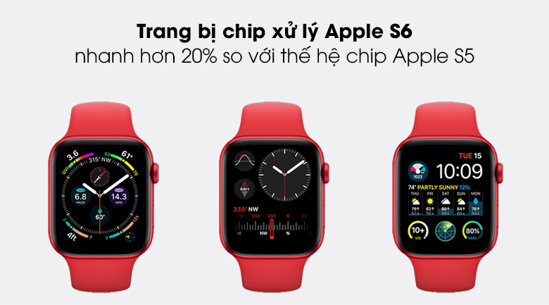 Apple Watch S6 44mm viền nhôm dây cao su sử dụng chip Apple S6 Apple Watch S6 44mm viền nhôm dây cao su sử dụng chip Apple S6