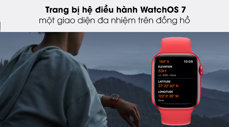 Apple Watch S6 44mm viền nhôm dây cao su sử dụng hệ điều hình WatchOS7