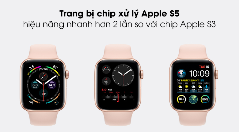 Apple Watch SE LTE 44mm viền nhôm dây cao su trang bị con chip mạnh mẽ
